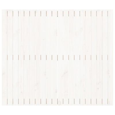 Sängynpääty seinälle valkoinen 127,5x3x110 cm täysi mänty