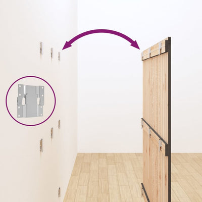 Harmaa sängynpääty seinälle Virvora 127,5x3x110cm (mänty)