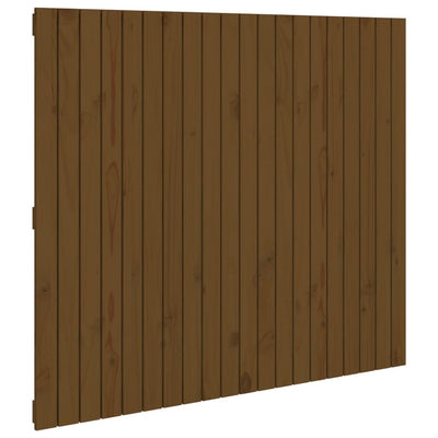 Sängynpääty seinälle hunajanruskea 127,5x3x110 cm täysi mänty