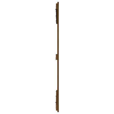 Sängynpääty seinälle hunajanruskea 127,5x3x110 cm täysi mänty