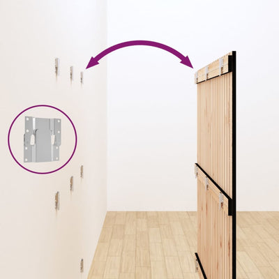 Musta sängynpääty seinälle Virvora 127,5x3x110cm (mänty)