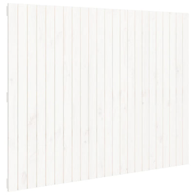 Sängynpääty seinälle valkoinen 146,5x3x110 cm täysi mänty
