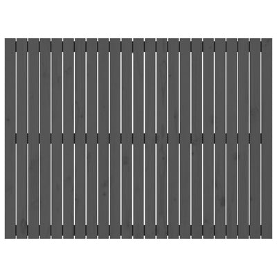Sängynpääty seinälle harmaa 146,5x3x110 cm täysi mänty