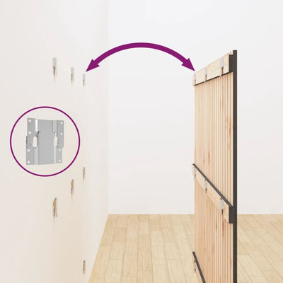 Harmaa sängynpääty seinälle Virvora 146,5x3x110cm (mänty)