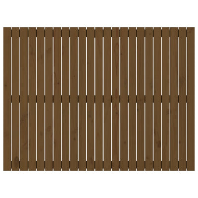 Sängynpääty seinälle hunajanruskea 146,5x3x110 cm täysi mänty