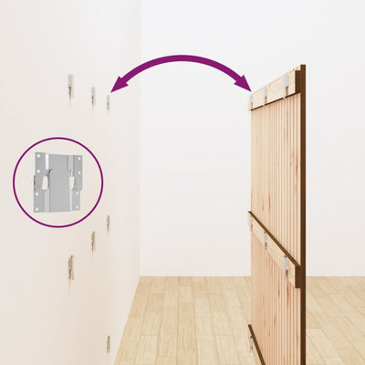 Hunajanruskea sängynpääty seinälle Virvora 146,5x3x110cm (mänty)