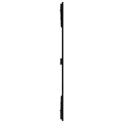 Sängynpääty seinälle musta 146,5x3x110 cm täysi mänty