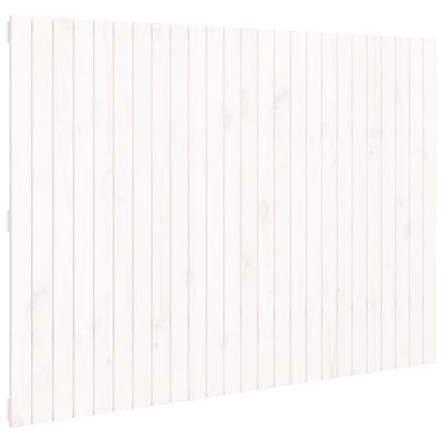 Sängynpääty seinälle valkoinen 159,5x3x110 cm täysi mänty