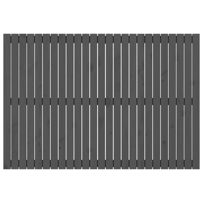 Sängynpääty seinälle harmaa 159,5x3x110 cm täysi mänty