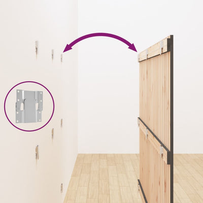 Harmaa sängynpääty seinälle Virvora 159,5x3x110cm (mänty)