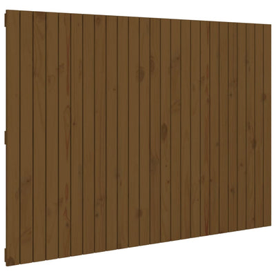 Sängynpääty seinälle hunajanruskea 159,5x3x110 cm täysi mänty