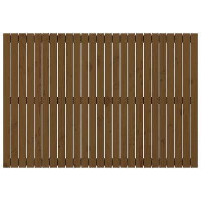 Sängynpääty seinälle hunajanruskea 159,5x3x110 cm täysi mänty