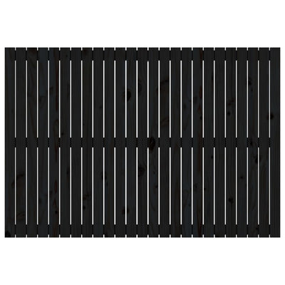 Sängynpääty seinälle musta 159,5x3x110 cm täysi mänty