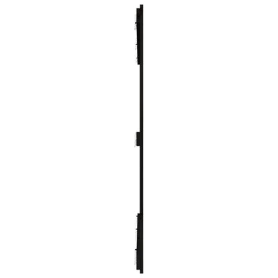 Sängynpääty seinälle musta 159,5x3x110 cm täysi mänty