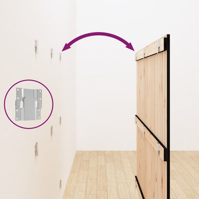 Musta sängynpääty seinälle Virvora 159,5x3x110cm (mänty)