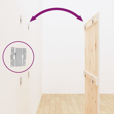 Valkoinen sängynpääty seinälle Virvora 82,5x3x110cm (mänty)