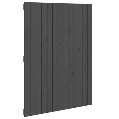 Sängynpääty seinälle harmaa 82,5x3x110 cm täysi mänty
