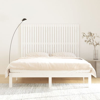 Sängynpääty seinälle valkoinen 166x3x110 cm täysi mänty