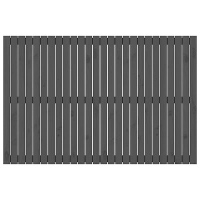 Sängynpääty seinälle harmaa 166x3x110 cm täysi mänty