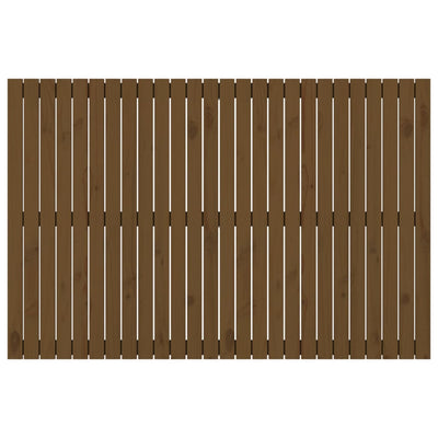 Sängynpääty seinälle hunajanruskea 166x3x110 cm täysi mänty