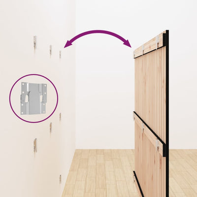 Musta sängynpääty seinälle Virvora 166x3x110cm (mänty)