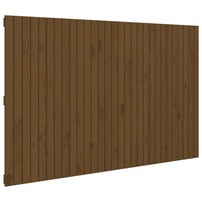 Sängynpääty seinälle hunajanruskea 185x3x110 cm täysi mänty