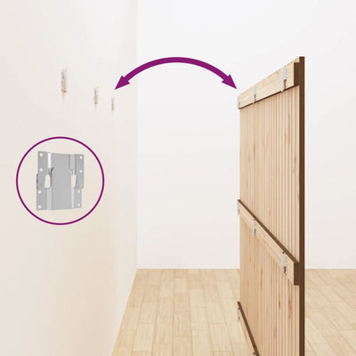 Hunajanruskea sängynpääty seinälle Virvora 185x3x110cm (mänty)