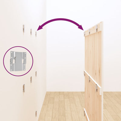 Valkoinen sängynpääty seinälle Virvora 140x3x110cm (mänty)