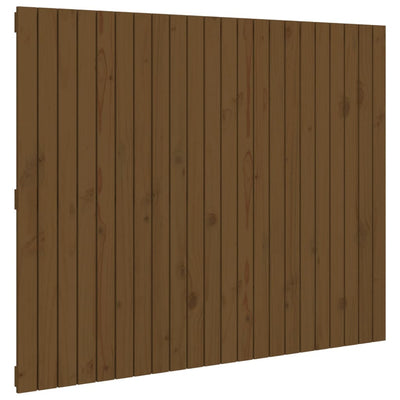 Sängynpääty seinälle hunajanruskea 140x3x110 cm täysi mänty