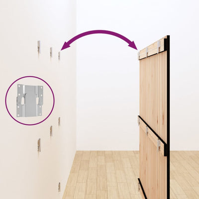 Musta sängynpääty seinälle Virvora 140x3x110cm (mänty)