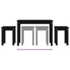 Musta sarjapöydät Verlyn (3 kpl mänty)