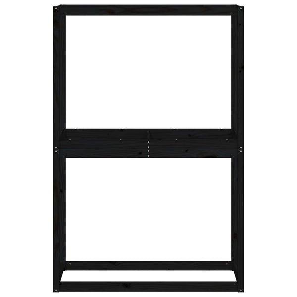 Rengasteline musta 120x40x180 cm täysi mänty