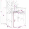 Ruskea puutarhan ruokatuolit Ervanie 59x62.5x89cm (6 pcs)