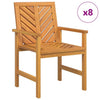 Ruskea puutarhan ruokatuolit Yun 59x62.5x89cm (8 pcs)