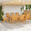Puutarhan Tuoli 8 pcs Ruskea 57 x 72 x 109 cm Tiheä akasiapuu