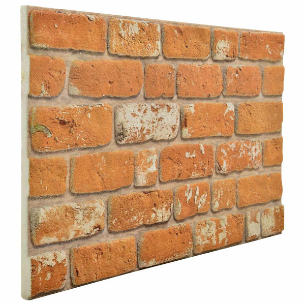 Seinäpaneelit 10 kpl 100 x 50 cm Tiili EPS vaahtomuovi