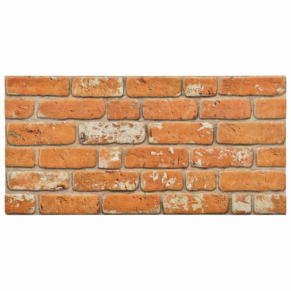 Seinäpaneelit 10 kpl 100 x 50 cm Tiili EPS vaahtomuovi