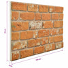 Seinäpaneelit 10 kpl 100 x 50 cm Tiili EPS vaahtomuovi