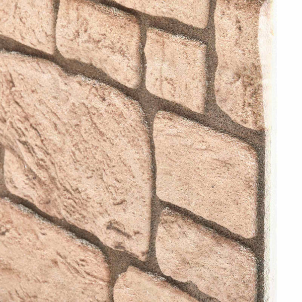 Seinäpaneelit 10 kpl 100 x 50 cm Beige EPS vaahtomuovi