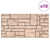 Seinäpaneelit 10 kpl 100 x 50 cm Beige EPS vaahtomuovi