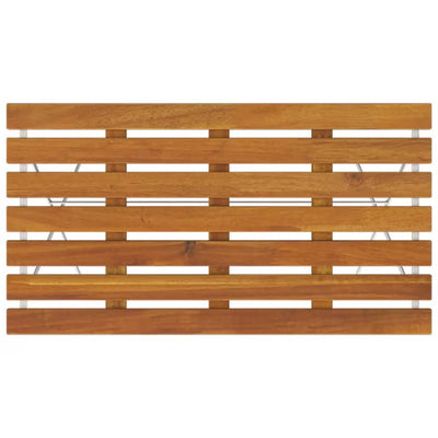 Kokoontaitettava bistropöytä 100x54x71 cm akasiapuu ja teräs