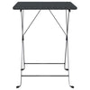 Taitettava bistropöytä musta 55x54x71 cm polyrottinki