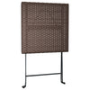 Taitettava bistropöytä ruskea 55x54x71 cm polyrottinki
