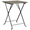 Taitettava bistropöytä harmaa 55x54x71 cm polyrottinki