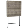 Taitettava bistropöytä harmaa 55x54x71 cm polyrottinki