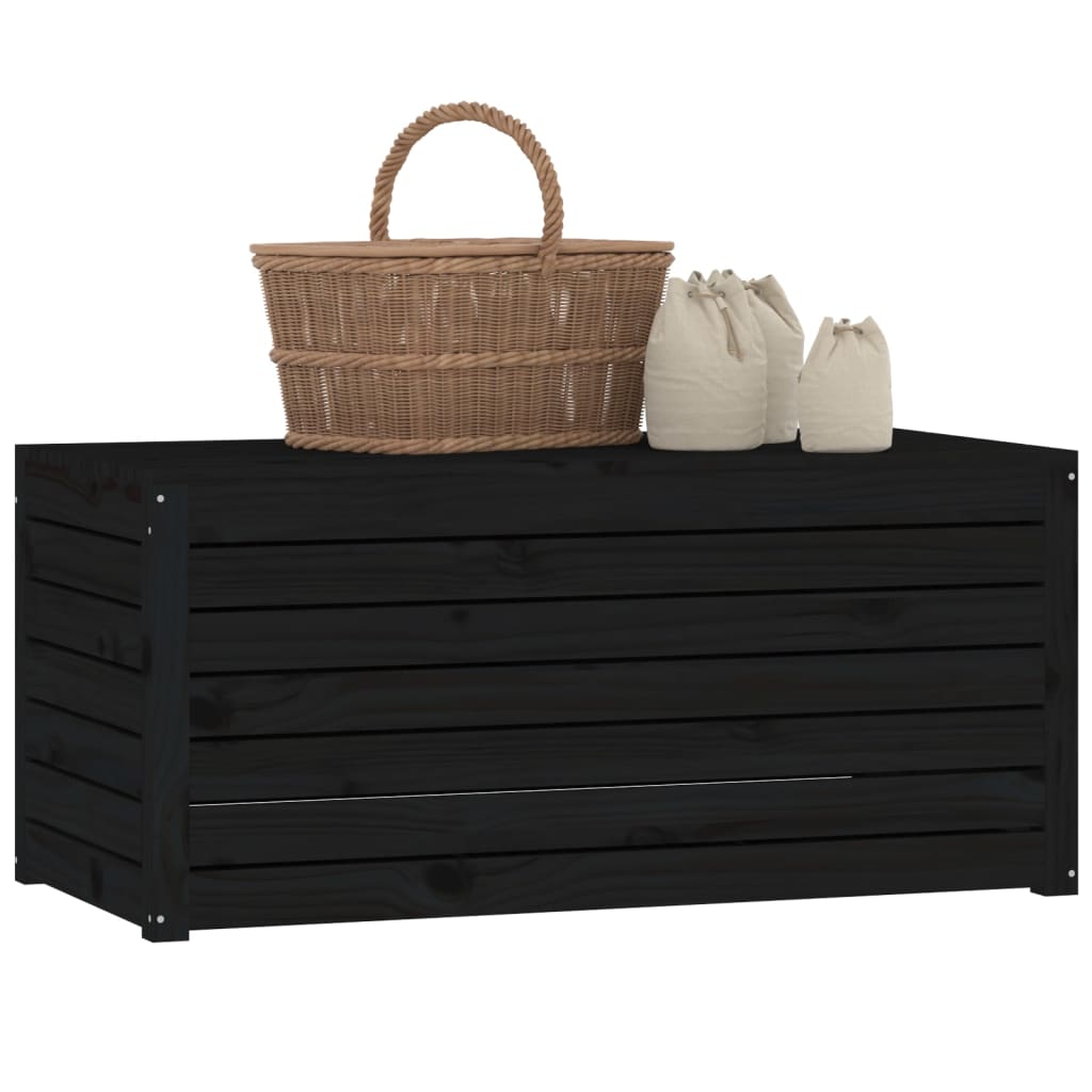 Musta puutarhalaatikko Simi 101x50,5x46,5cm (mänty)