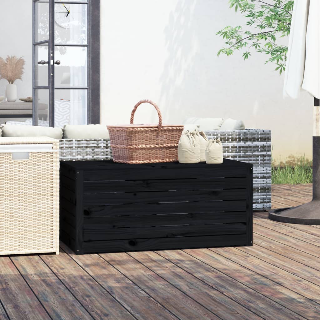 Musta puutarhalaatikko Simi 101x50,5x46,5cm (mänty)