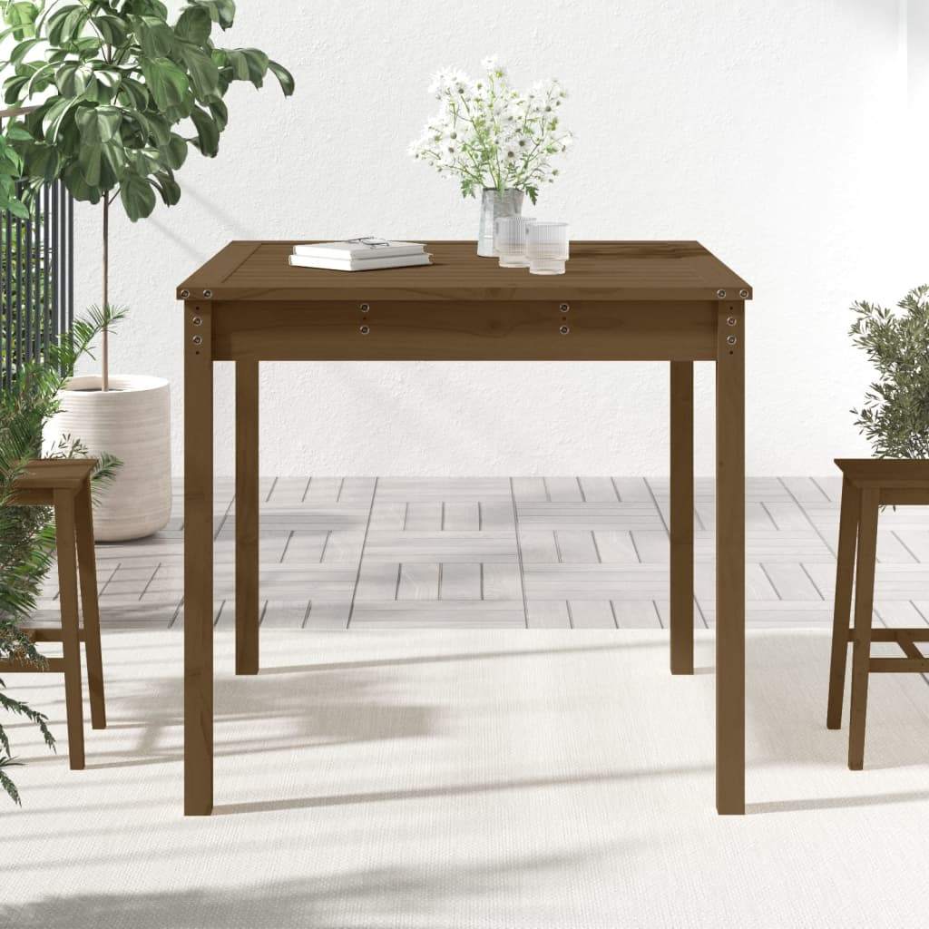 Hunajanruskea puutarhapöytä Kay 82,5x82,5x76cm (mänty)