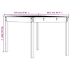 Puutarhapöytä musta 121x82,5x76 cm täysi mänty
