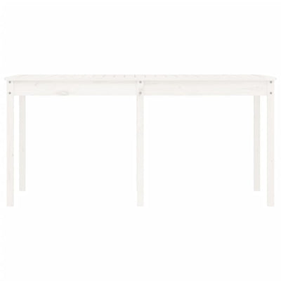 Puutarhapöytä valkoinen 159,5x82,5x76 cm täysi mänty